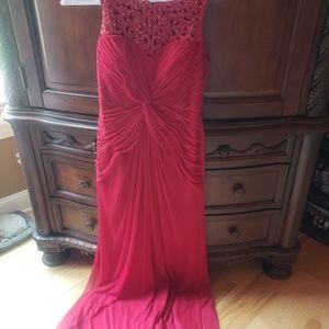 Long elegant red dress